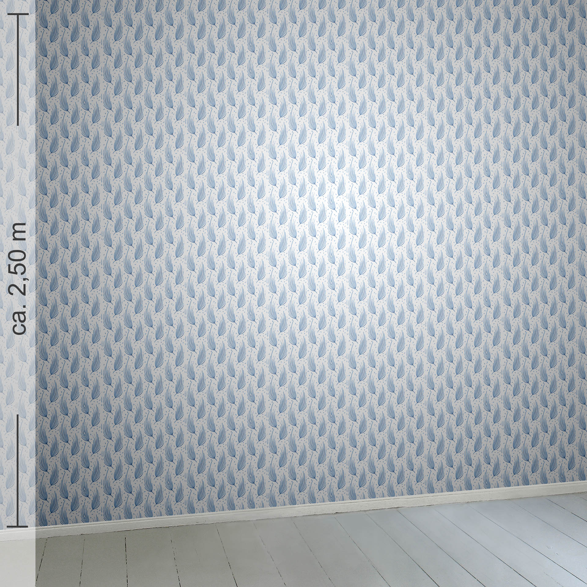 kleingemustert 2k, Raumansicht ca. 2,50 m x 2,50 m