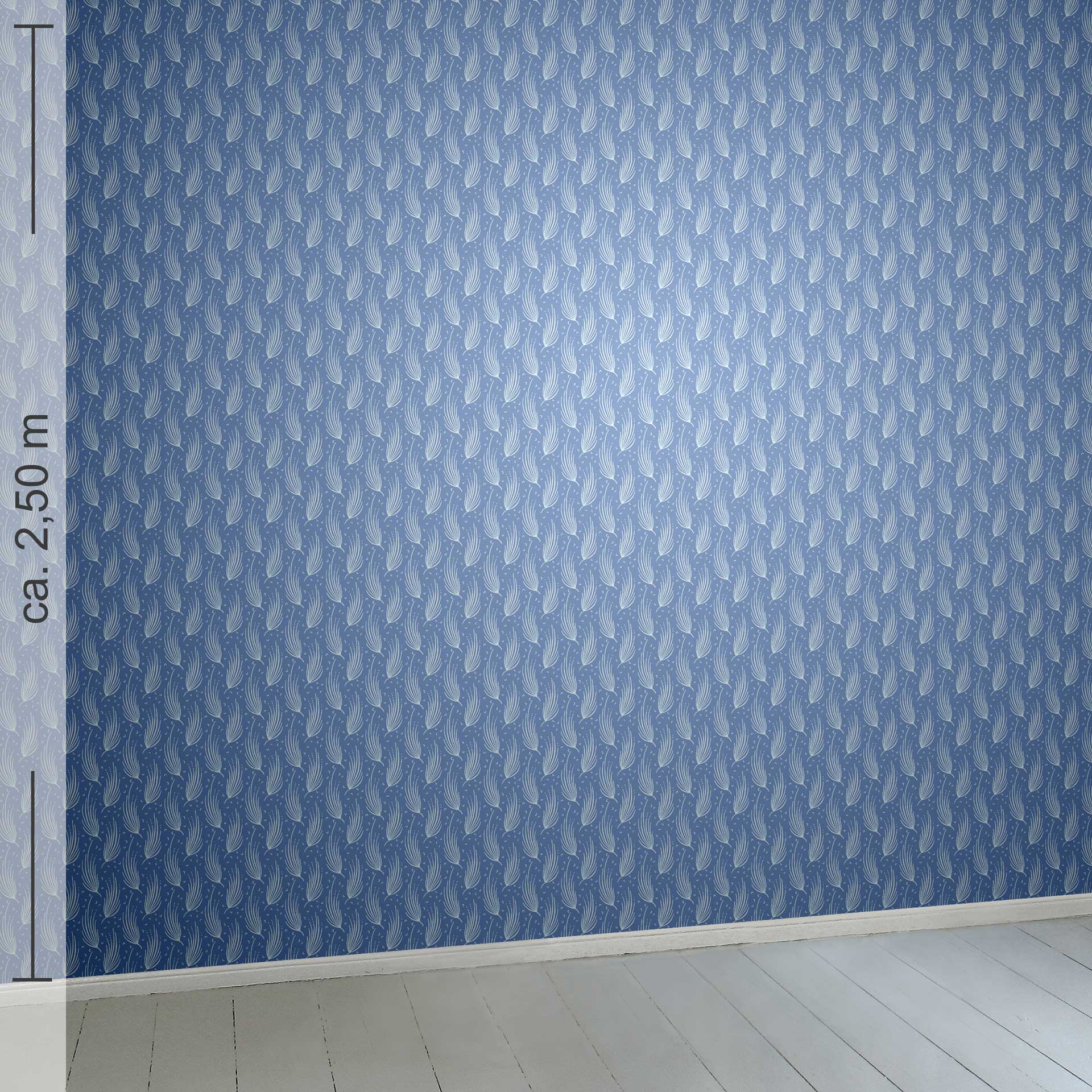 kleingemustert 4k, Raumansicht ca. 2,50 m x 2,50 m