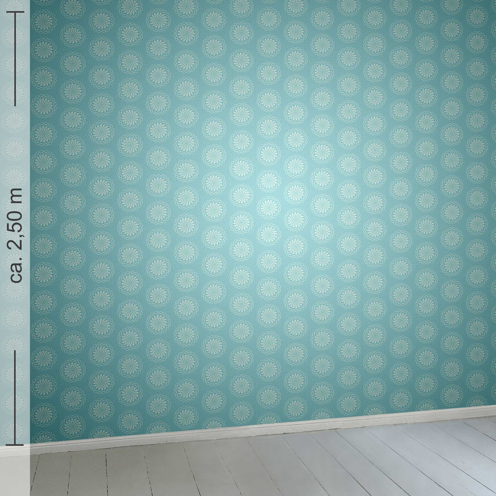 großgemustert 3k, Raumansicht ca. 2,50 m x 2,50 m