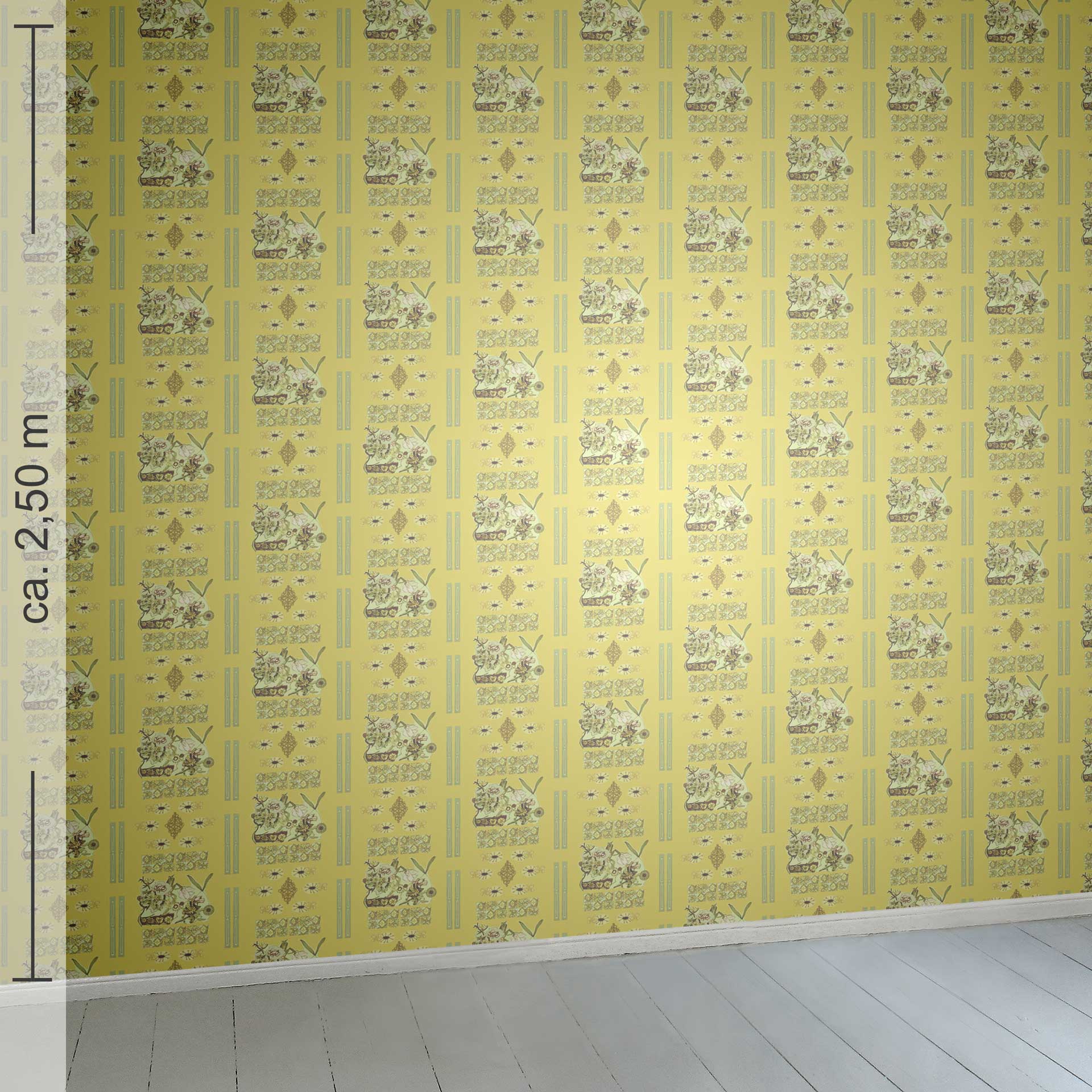 floral 1h, Raumansicht ca. 2,50 m x 2,50 m
