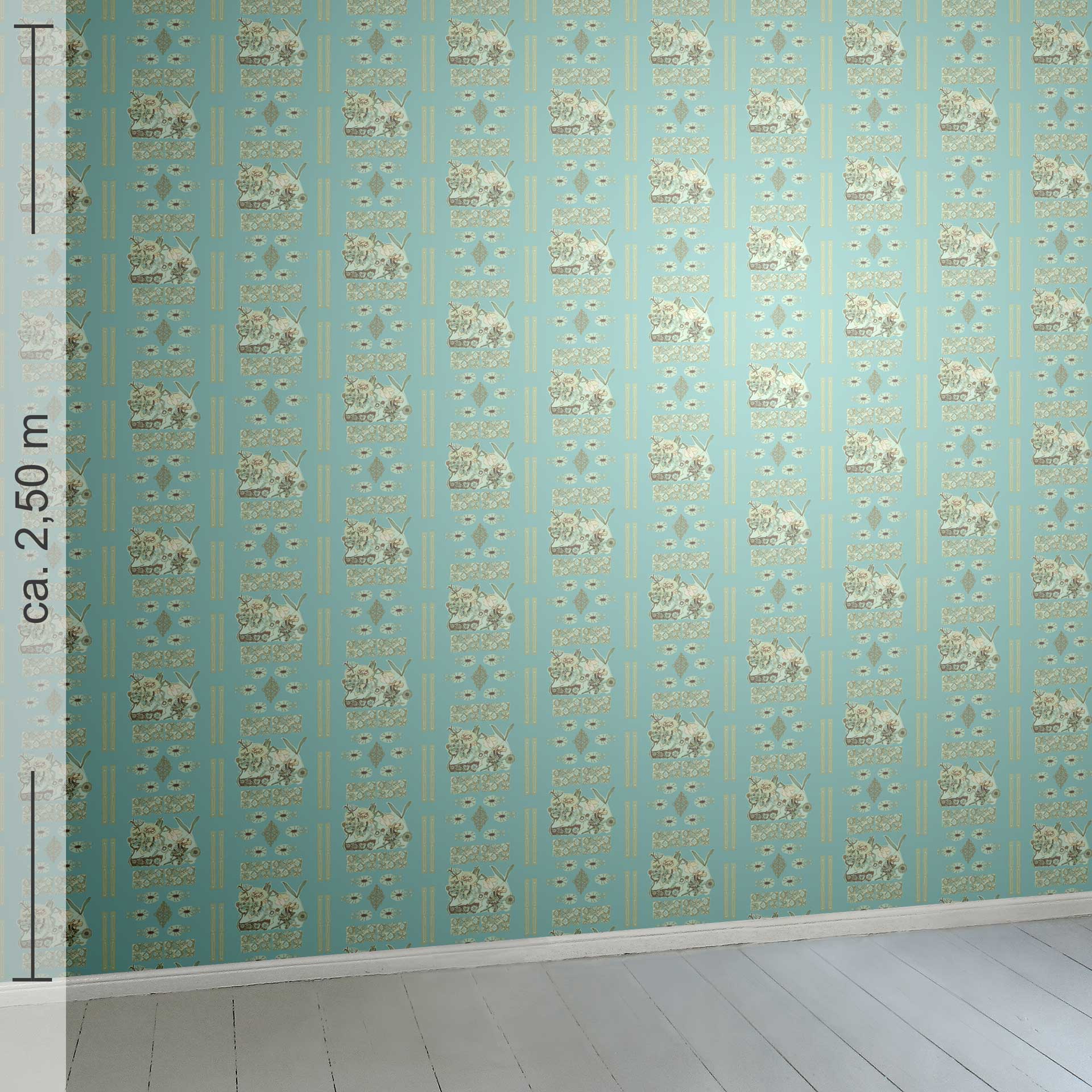 floral 2h, Raumansicht 2,50 m x 2,50 m