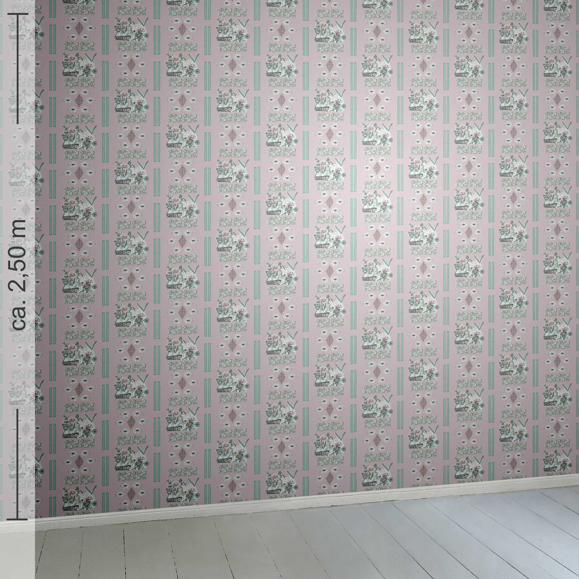 floral 3h, Raumansicht ca. 2,50 m x 2,50 m