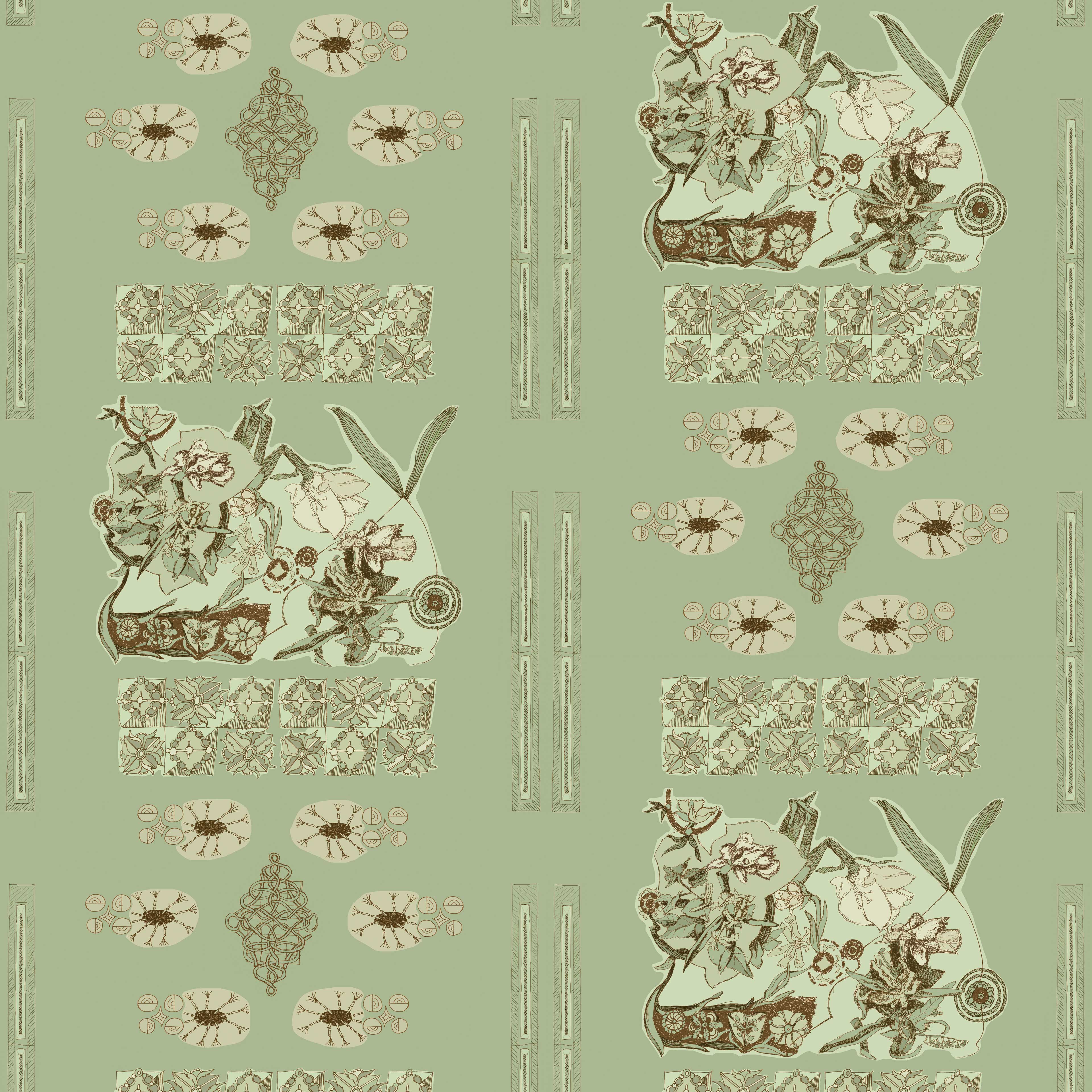 floral 5h, eine Bahnbreite 50 cm