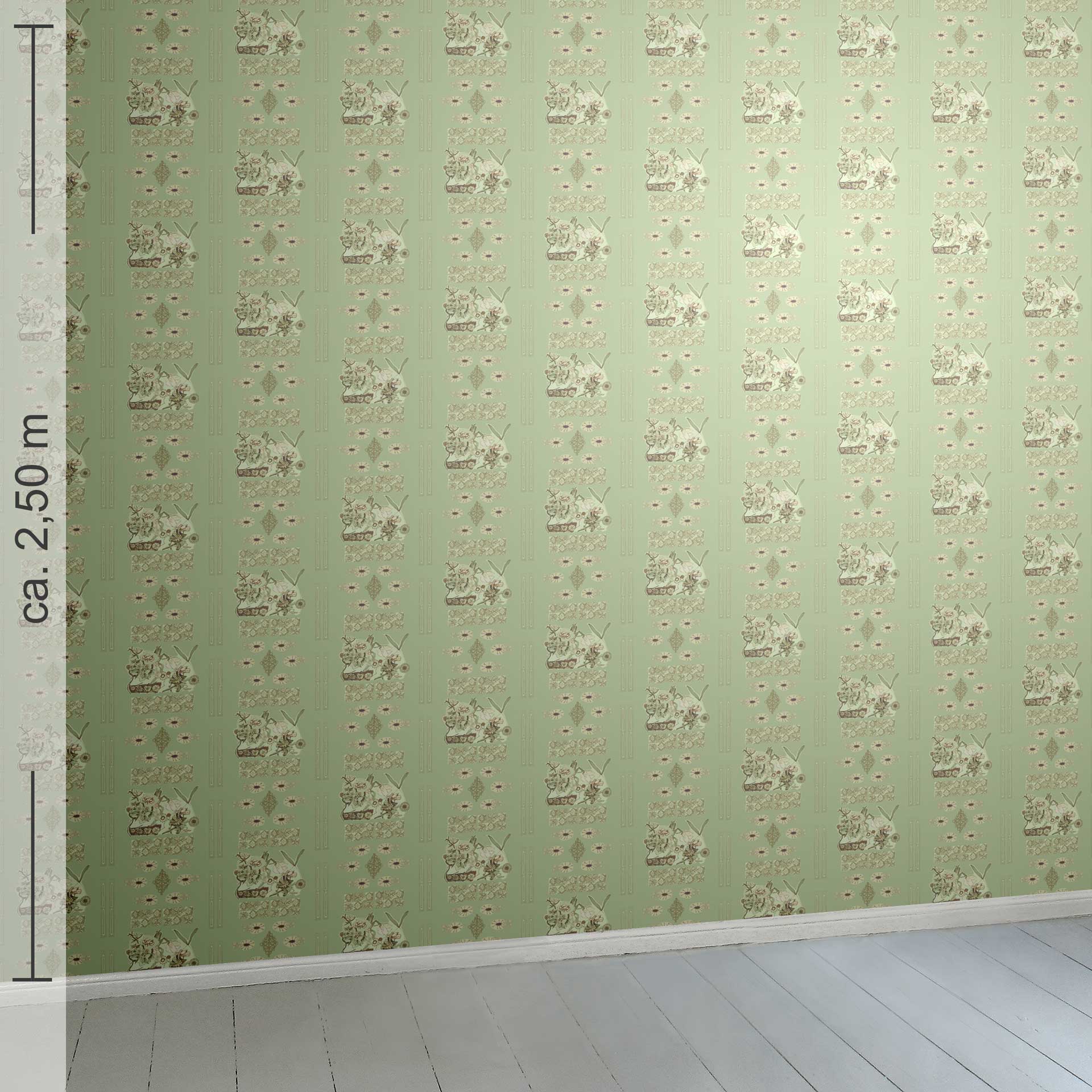 floral 5h, Raumansicht ca. 2,50 m x 2,50 m