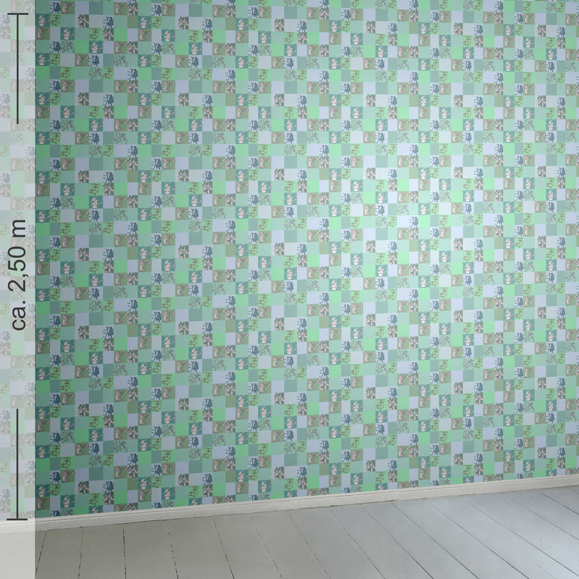 geometrisch 18h, Raumansicht ca. 2,50 m x 2,50 m