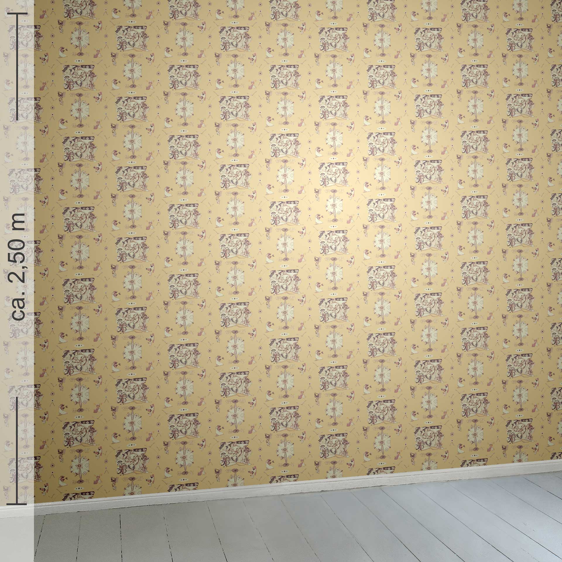 verspielt 10h, Raumansicht ca. 2,50 m x 2,50 m