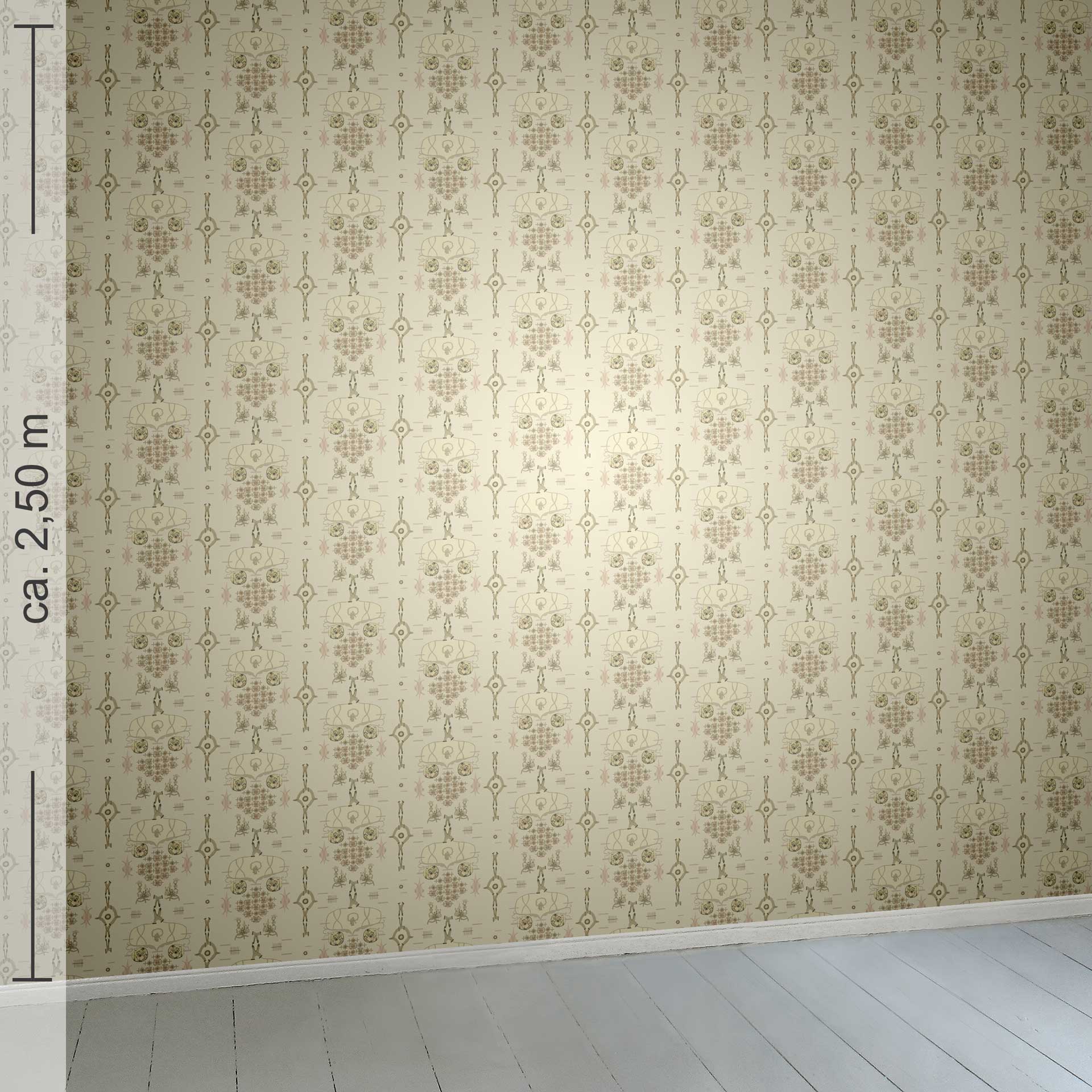 verspielt 13h, Raumansicht ca. 2,50 m x 2,50 m