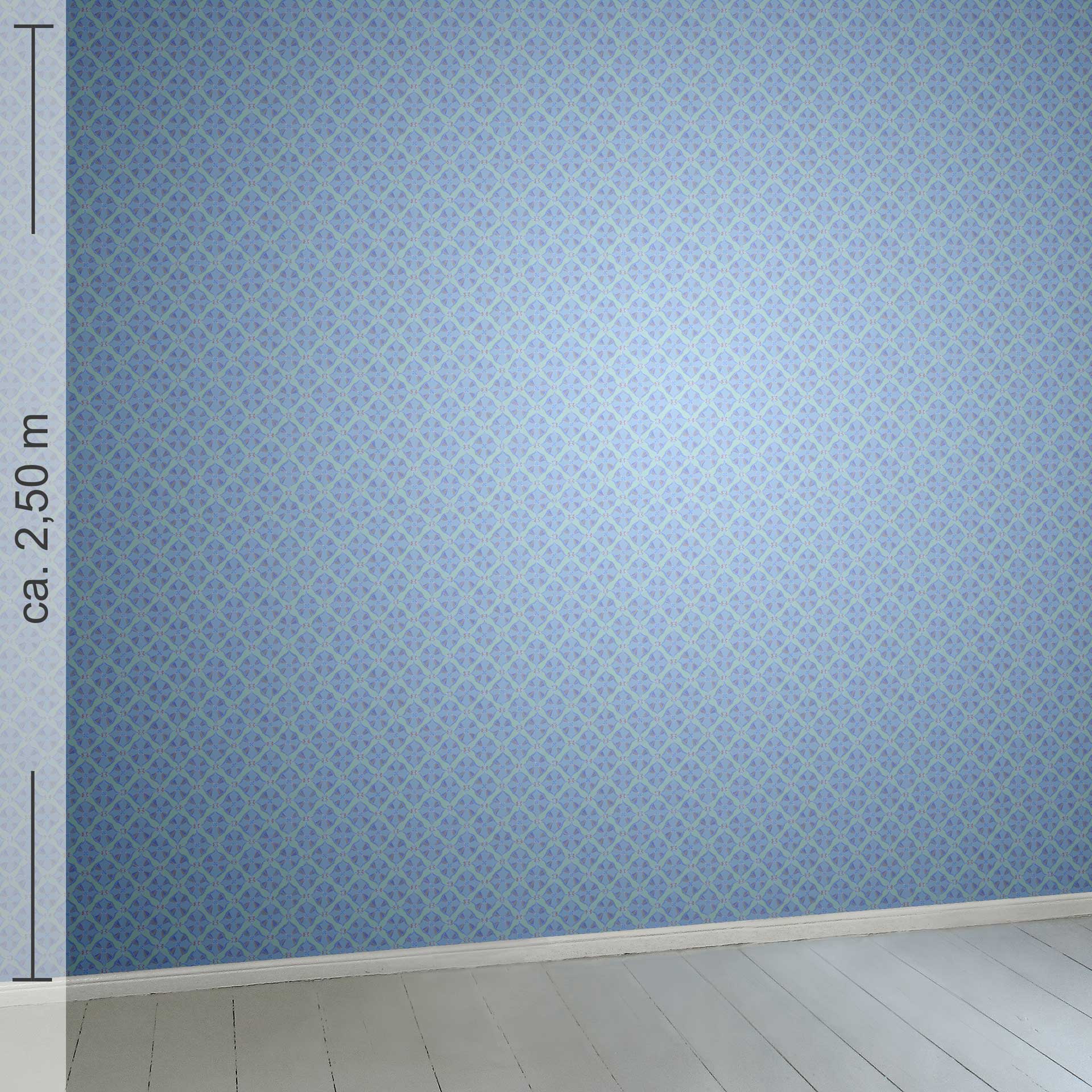 kleingemustert 14h, Raumansicht ca.2,50 m x 2,50 m