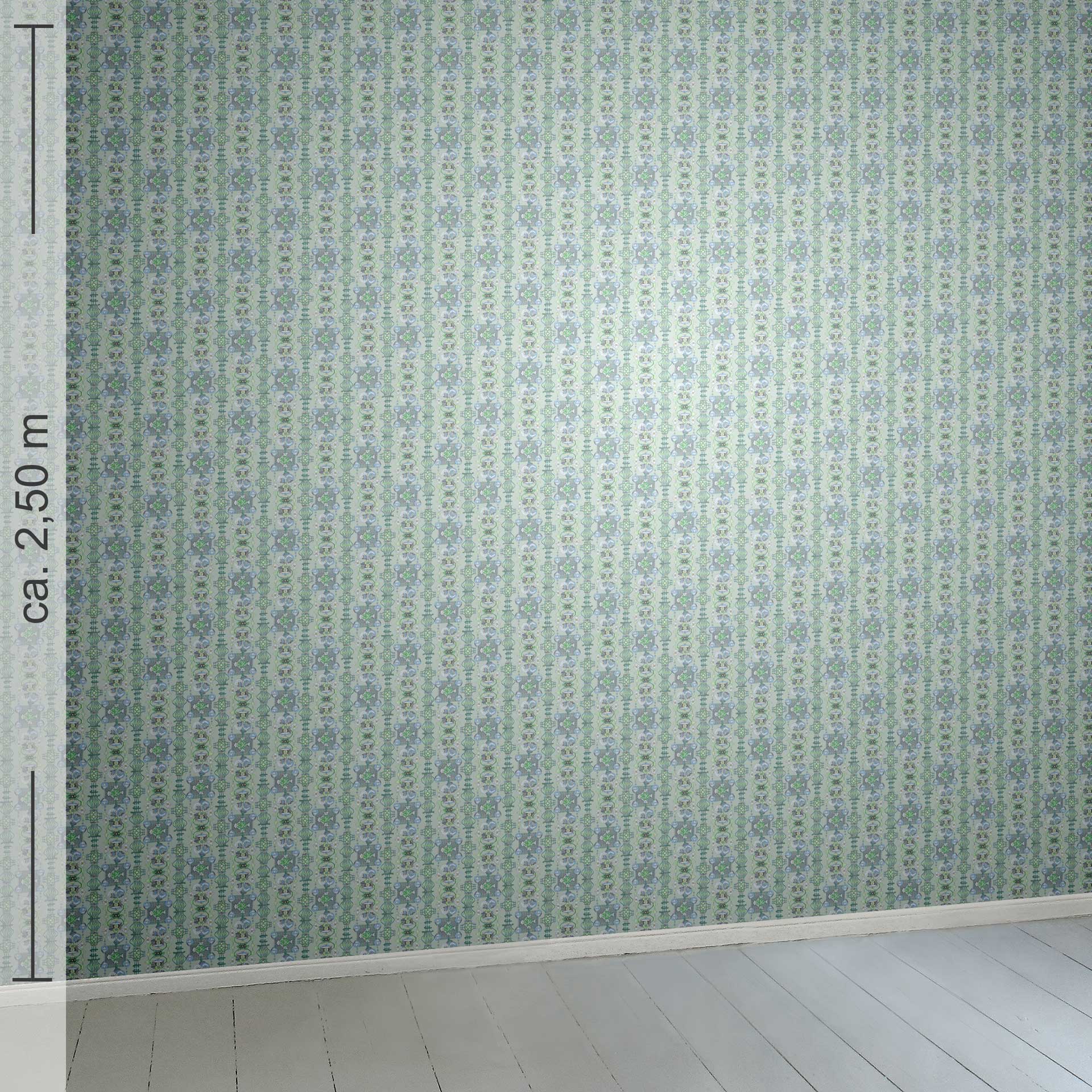 kleingemustert 17h, Raumansicht ca. 2,50 m x 2,50 m